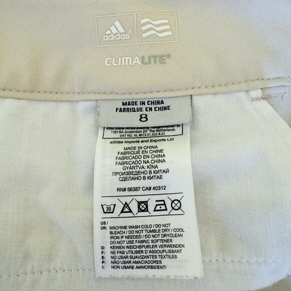 Adidas Womens Climalite Tan Ultimate 365 Bermuda Golf Shorts Size 8 - Picture 8 of 10